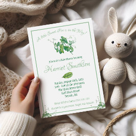 Invitación ¡Un pequeño guisante dulce está en camino!  Fiesta