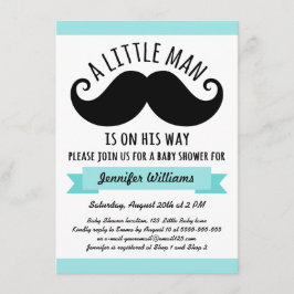 Invitación Un pequeño hombre, fiesta de bienvenida al bebé