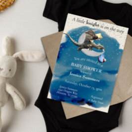 Invitación Un pequeño Knight Dragon Baby Shower