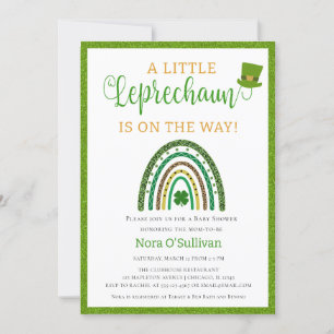 Invitación Un pequeño Leprechaun St. Patrick en Baby Shower