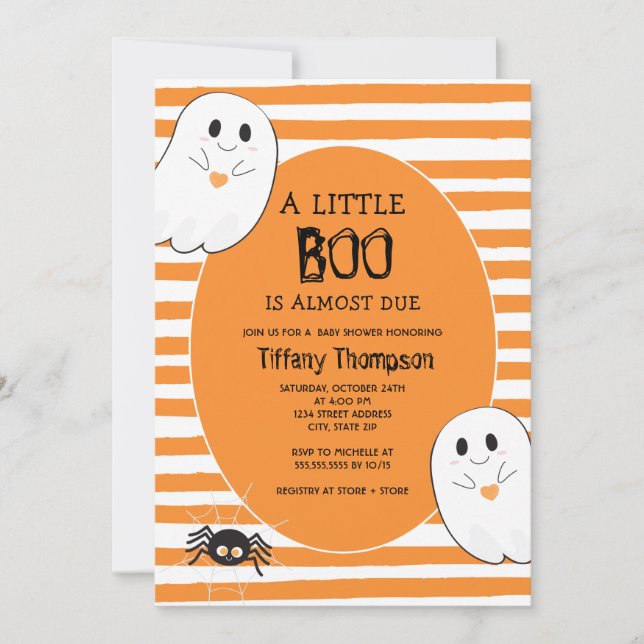 Invitación Un pequeño libro casi se debe a Baby Shower de Hal (Anverso)