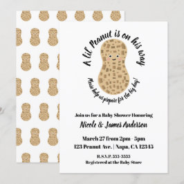 Invitación Un pequeño maní lindo caprichoso para baby shower