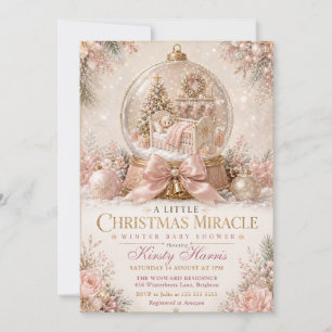 Invitación Un pequeño milagro de Navidad Baby Shower de invie