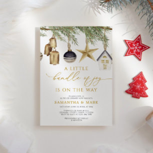 Invitación Un Pequeño Montón De Alegre Baby Shower De Inviern