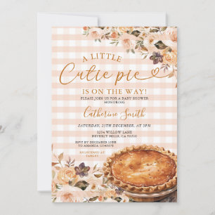 Invitación Un pequeño muelle cordial Baby Shower Gingham Fall