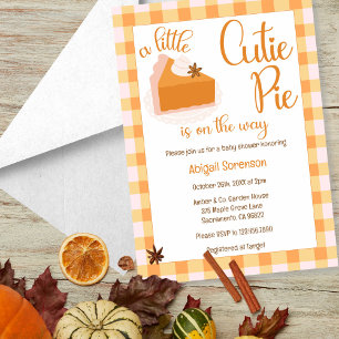 Invitación Un pequeño muelle de Gingham cae en Baby Shower