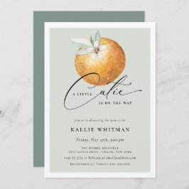 Invitación Un pequeño Naranja de Citrus Cutie Baby Shower