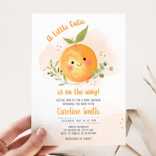Invitación Un pequeño Naranja de Citrus Cutie Baby Shower