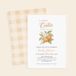 Invitación Un pequeño Naranja de Citrus Cutie Baby Shower
