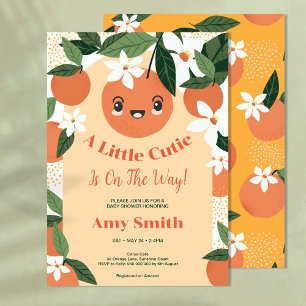 Invitación Un pequeño Naranja de Citrus Cutie Baby Shower