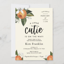 Invitación Un pequeño Naranja de Clementine, BABY SHOWER Invi