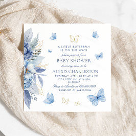 Invitación Un pequeño niño mariposa Baby Shower