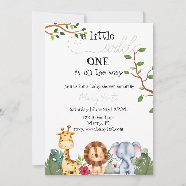 Invitación Un pequeño niño pequeño de la era está en camino d (Anverso)