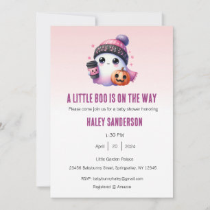 Invitación Un pequeño novio está en camino a la invitación, H