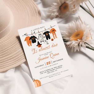 Invitación Un pequeño novio Halloween Cae una ducha bebé