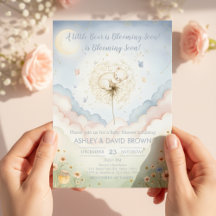 un pequeño oso Fiesta de Baby Shower Floral de gén