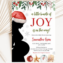 Invitación Un Pequeño Paquete de Alegría Baby Shower de Navid