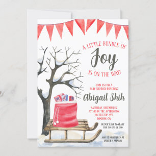 Invitación Un pequeño paquete de alegría está en camino a Bab