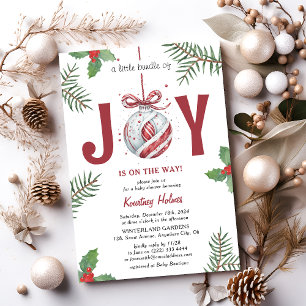 Invitación ¡Un pequeño paquete de alegría! Fiesta de Navidad