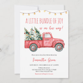 Invitación Un pequeño paquete de Baby Shower de alegría