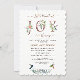 Invitación Un Pequeño Paquete De Joy Pink Hibiscus Baby Showe