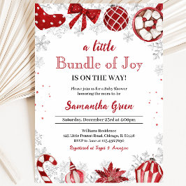 Invitación Un pequeño paquete de Navidades de la alegría Baby