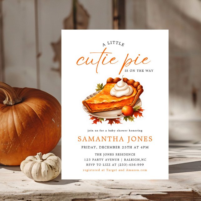 Invitación Un pequeño pastelito de calabaza Baby Shower de ot (Subido por el creador)