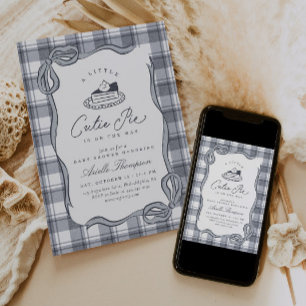 Invitación Un pequeño pastelito dibujado a mano Baby Shower e