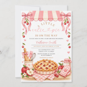 Invitación Un pequeño pastelito viene en camino Baby Shower R