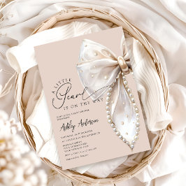 Invitación Un Pequeño Perla Está En Camino De La Baby Shower 