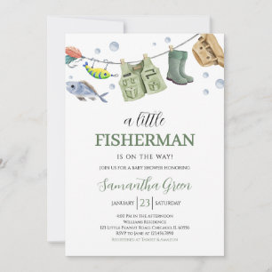 Invitación Un pequeño pescador Baby Shower