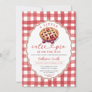 Invitación Un pequeño Pie Cutie está en camino Baby Shower Re