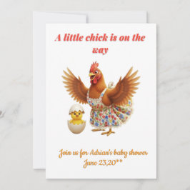 Invitación Un pequeño pollito está en camino