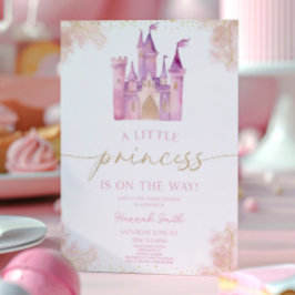 Invitación Un pequeño Princess Royal Castle Baby Shower