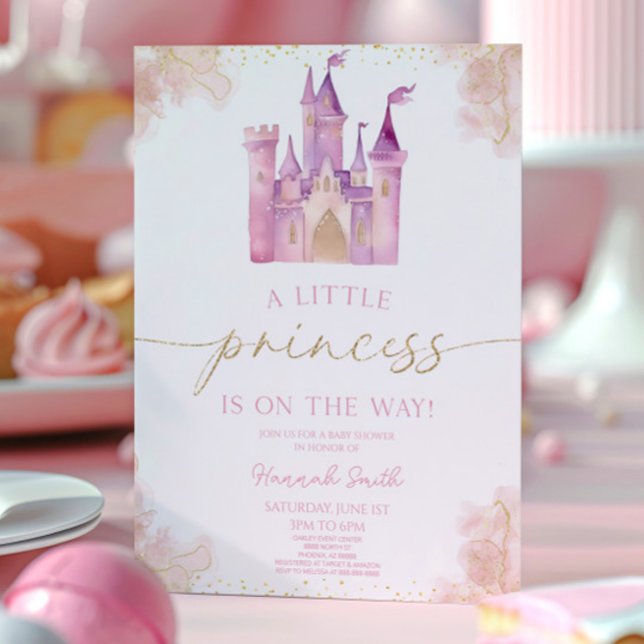 Invitación Un pequeño Princess Royal Castle Baby Shower (Subido por el creador)