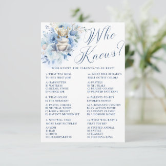 Invitación Un pequeño príncipe azul real ¿Quién sabe?