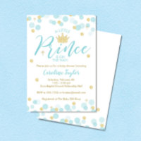 Un pequeño príncipe Baby Shower Blue Gold Purpurin