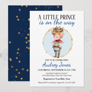 Invitación Un pequeño príncipe está en camino Baby Shower