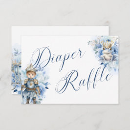 Invitación Un pequeño príncipe Royal Blue Shower Diaper Raffl