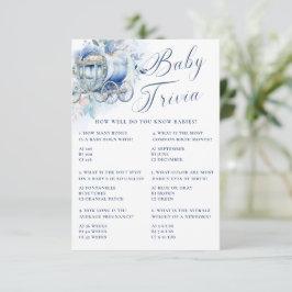 Invitación Un pequeño príncipe Royal Blue Shower Trivia bebé