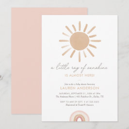 Invitación Un pequeño rayo de luz del Chica de Sunshine Boho 