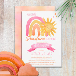 Invitación Un pequeño rayo de luz solar Chica Baby Shower
