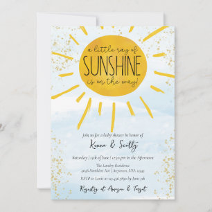 Invitación Un pequeño rayo de luz solar para un bebé ducha