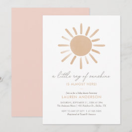 Invitación Un pequeño rayo de sol Chica boho Baby Shower