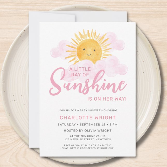 Invitación Un Pequeño Rayo De Sol Está En Camino De Baby Show (Subido por el creador)
