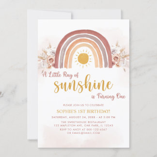 Invitación Un pequeño rayo de sol se vuelve uno