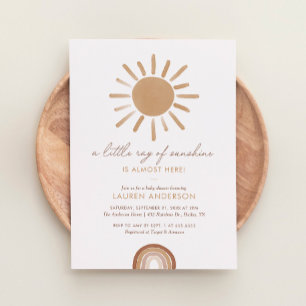 Invitación Un pequeño rayo de Sunshine Boho Baby Shower