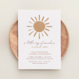 Invitación Un pequeño rayo de Sunshine Boho Baby Shower