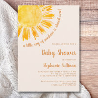 Un pequeño rayo de Sunshine Boho Baby Shower