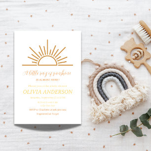 Invitación Un pequeño rayo de Sunshine Boho Baby Shower
